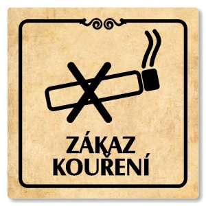 Zákaz kouření, 118x118mm, pergamen, Texas